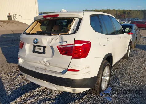 2013 BMW X3 xDrive28I z USA, uszkodzony, nr VIN 5UXWX9C50D0A29054